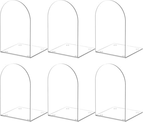 Serre-livres en acrylique en forme d'arche (transparent, 6)