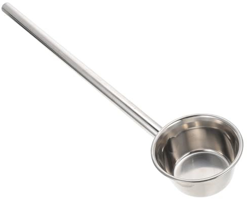 BRIGHTFUFU Long Handle Water Spoon Handled Spoon Gardening Watering Scoop Kitchen Ladle Water Scoop ladels and Spoons Soup Spoons ladles for Cooking Water ladle Stainless Steel Portable