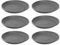 AC - Pack de 6 Platos para Maceta Mediterranea - Fabricado en Polipropileno - Ideal para el Hogar, Plantas, Jardín, Decoración. - Cuidado de Plantas - Forma Redonda - Ø 34 cm - Color Gris