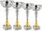 Hole Gadget ® | Premiazioni Personalizzate Set da 4 Coppe 32-30 - 27-24 cm Trofei Sportivi con Targhetta Personalizzata per Calcio, Fantacalcio, Sport, Eventi (13.549S)
