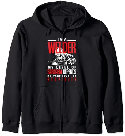 Funny Welding Welder Zip Hoodie