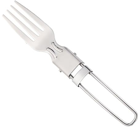 Ensemble de Couverts Pliants 3 en 1 en Acier Inoxydable, Ustensiles Portables pour Camping Pique-nique Voyage, Légers et Résistants à la Rouille (fourchette)