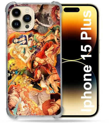 Cokitec Reinforced Case for iPhone 15 Plus (6.7) Manga One Piece Nakama