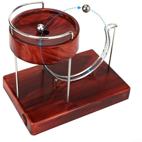 YUANGANG Science Art für Perpetual Motion Machine Skulptur, Büro Zuhause Tischdekoration Wissenschaft Physik Gadget 150 x 100 x 150 mm (Weinrot)