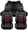 LICOME Auto Sitzbezüge für Dacia Duster 2.Gen 1.Gen HM HS 2010-2023, Leder Autositzbezüge Sets, 5 Sitzer Schonbezüge Sitzschoner Vorne Hinten Wasserdicht Sitzauflage Accessories,D Black Coffee