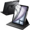 JETech Coque Rotatif pour iPad Air 13 Pouces M3/M2 (2025/2024) avec Porte-Pencil, Étui Housse de Support de Protection Rotatif à 360 Degrés Dos Transparent (Noir)