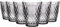 TRESV Set de 6 Vasos Colores o Transparente, Vaso de Cristal agua de 250 ml, Vaso de Agua y Bebidas, Aptos para Lavavajillas (Gris)
