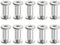 PATIKIL Vis Chicago Hexagonales, 20 Ensembles Vis de Fixation M6 x 15 mm Écrous de Boulon à Tête Hexagonale pour Scrapbooking, Ceinture, Album Photo, Réparation de Meubles, Argenté