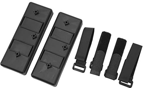 2pcs RC Car Battery Tray Plastic Battery Mounting Plate Protective Cover for Axial SCX10 1/10 RC Car Black