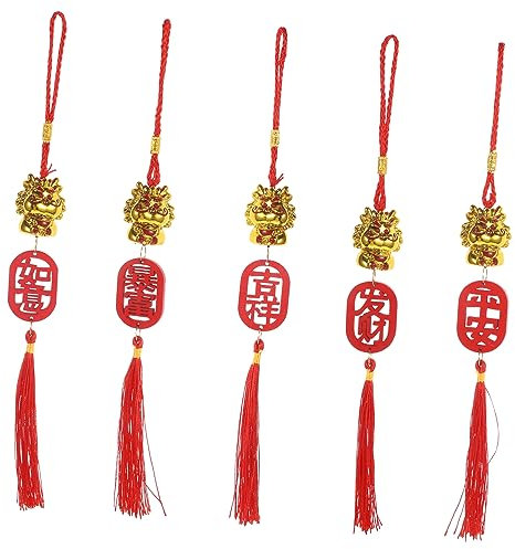 ABOOFAN Traditional Chinese New Year Decor Pot Plant Scene 5pcs Dragon Decorations for Home Office