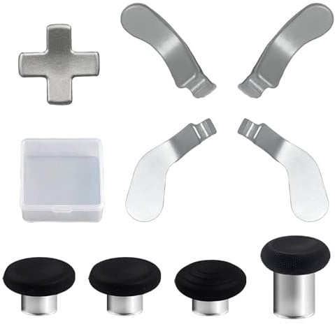 9 Pcs Elite Series 2 Core Controller Kits for Xbox Elite Series 2,Elite 2 Core Controller,Series 2 Controller Accessories with 4 Thumbsticks, 4 Paddles,1 D-Pads (Silver)