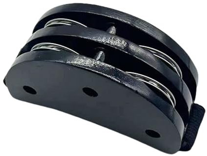 Foot Shaker Percussion Instrument de Musique Foot Tambourin Percussion avec cloches en acier pour jouer de la batterie et de la guitare