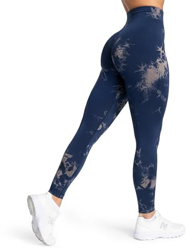 SMILODOX Leggings Damen Becci, Seamless High Waist Sporthose mit Scrunch, Batik-Effekt & Figurformender Kontur, elastisch & Blickdicht, ideal für Gym, Yoga, Training, Workout & Alltag