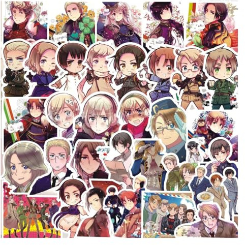 67 Hetali AxisPowers Aufkleber Figur Vinyl Wasserdichte DIY Stickers Für Party, Wasserflasche Scrapbook Laptop Skateboard Computer Anime Hetali AxisPowers Sammlung