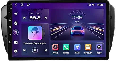 YRCTHEK Android 16 Radio de Coche de Autoradio para Seat Ibiza 2009-2014 9 Pulgadas Radio de Coche con Pantalla Táctil FM RDS Mirror Link Control de Volante BT Manos Libres Call,4CoreWifi2G+32G