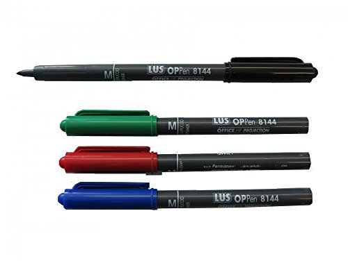Hainenko Value Medium Non-Permanent Pen for Overhead Projector Sheet - Assorted (Pack of 4)