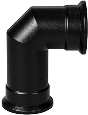 Plastic Stove Black Flue Pipe ADM 90 Degree Bend Electric Stoves Fires Only