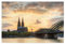artboxONE Poster 45x30 cm Köln Städte/Köln Glühender Himmel über Köln - Bild Köln Deutschland Germany