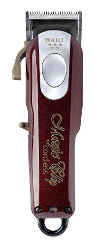 Wahl Professional Tondeuse à cheveux professionnelle 5 étoiles Magic Clip Cordon sans fil pour barbiers et stylistes Rouge 15 cm