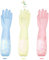 Guantes de limpieza para lavar platos, 3 pares, de goma reutilizables, antideslizantes, para lavandería, cocina, jardinería, impermeables, para el hogar (puño largo)
