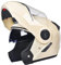 Motorrad-Integral-Klapphelm mit Doppelvisier DOT/ECE-zugelassener Motorrad-Moped-Street-Bike-Racing-Sturzhelm für Erwachsene Männer und Frauen,Beige,One Size
