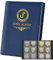 Münzsammelalbum - Münzhalterbuch Münzlageralbum Geld Penny Pocket für Sammler CS01 (Preußischblau, Taschengröße 45x45mm/1.8x1.8)