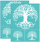 OLYCRAFT 2 Stück Baum des Lebens Siebdruckschablonen Selbstklebende Siebdruckschablonen Baum Siebdruckschablonen Wiederverwendbare Mesh Transfers Zum Malen Auf Holz T Shirts Taschen - 22x28 cm