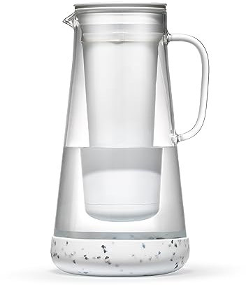LifeStraw Home Pitcher Glass and Silicone Base 7 Cup Terrazzo