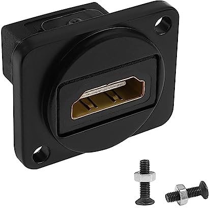 QIANRENON 4K HDMI Panneau Montage Adaptateur Coupleur HDMI 1.4 Femelle à Femelle Tout Droit Connecteur HDMI HD Montage Prise,D/XLR Panneau Montage, pour Laptop PC Moniteur Projecteur HDTV