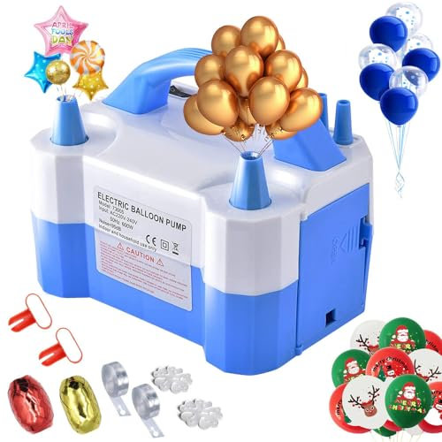 OBEST Inflador Globo Eléctrico, Hinchador Globos Portátil, Bomba Aire de Globo Eléctrica para Fiestas Bodas Cumpleaños Fiestas Actividades promocionales y decoración de Festivales