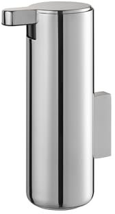 blomus Seifenspender MODO mit Wandhalterung | Edelstahl Poliert | 165 ml | 5,5L x 9B x 16H cm | Handseifenspender aus poliertem Edelstahl | Flüssigseifenspender