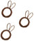 YARNOW 3st Osterhasen-Ornamente Handgemachter Hasen-frühlingskranz Hase Dekorativer Kranz Osterblumenkranz Häschen-Rattan-Kranz Kaninchen Kranz Frühlingshasenkranz Verwelkte Rebe Coffee