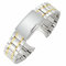 ZHGUIMING Metallband mit gebogenem Ende, 20 mm, 22 mm, universelles Ersatzarmband for Seiko-Armband, Gürtel for Rolex, Edelstahl-Uhrenzubehör(Silver Gold,20mm)