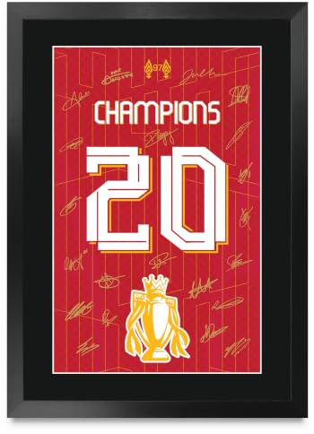 HWC Trading Champions 2025 v2 Premier League Winners Gifts Printed Signed Autograph Picture for Football Fans and Supporters - A3 Framed