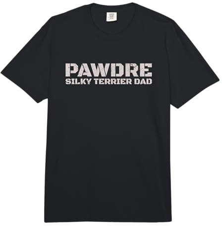 Silky Terrier Dad Dog Lover Pet Owner Comfort Colors Adult Heavyweight T-Shirt