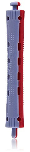 Efalock Professional Kaltwellwickler 2-Farbig, rot/ blau lang, 1er Pack, (1x 12 Stück)