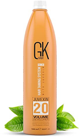 Global Keratin GK HAIR Professional Hair Creme 20 Volume Developer 1000 for Hair Coloring Bleach - High-Performance Long Lasting Semi-Permanent Hair Color Toner Dye (VOLUME-20(1000ml))