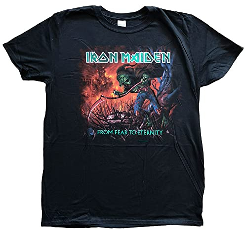 Iron Maiden Men's From From Fear to Eternity Album T-Shirt, Black, X-Large