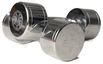 Oliver Chrom Hantel 2 x 6,0 kg Hantelset Kurzhanteln Fitness Aerobic Training