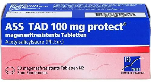 ASS TAD 100 mg protect: Thrombozytenaggregationshemmer mit Acetylsalicylsäure, 50 magensaftresistente Tabletten
