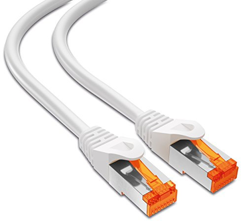 mumbi LAN Kabel 2m CAT 6 Netzwerkkabel geschirmtes F/UTP CAT6 Ethernet Kabel Patchkabel RJ45 2Meter, weiss