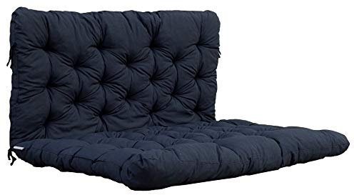 Ambientehome Palettenauflage Palettenkissen inkl. Rückenteil Sitz/120 x 80 cm, Rücken 120 x 60 cm, dunkelgrau