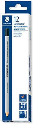 STAEDTLER 108-9 Lumocolor omnichrom Trockenmarker, non-permanent, schwarz, 12 Stück (1er Pack)