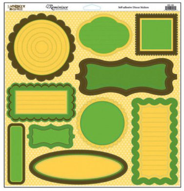 Reminisce Monkey Business 12 by 12-Inch Journal Sticker