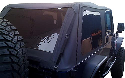 RAMPAGE PRODUCTS Frameless Trail Top for Jeep Wrangler TJ | Tinted Windows, Sail Cloth, Black Diamond | 109735 | Fits 1997-2006 Jeep Wrangler TJ (Excluding LI Unlimited)