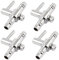 sourcing map Aquarium Air Flow Control Lever Pump Double Way Valve, 4 Pieces