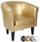 MIADOMODO® Chesterfield Sessel - aus Holz und Kunstleder, mit Kupfernieten, Farbwahl, 1er oder 2er Set-Loungesessel, Clubsessel, Armsessel, Cocktailsessel, Wohnzimmer Möbel