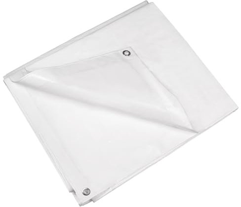 jarolift Abdeckplane Poolabdeckung Gewebeplane, Plane aus Polyethylen-Gewebe 90 g/qm, Wasserdicht Schimmelresistent Reißfest, 3 x 6 m, Weiß