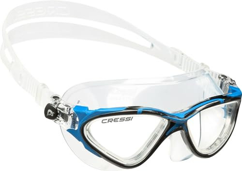 Cressi Unisex Schwimmbrille Planet, klar/blau/schwarz, one size, DE202722