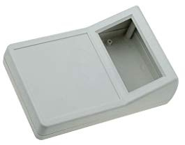 CP-18-15 Gehäuse: Pult X: 97mm Y: 152mm Z: 54mm ABS grau geschraubt COMBIPLAST